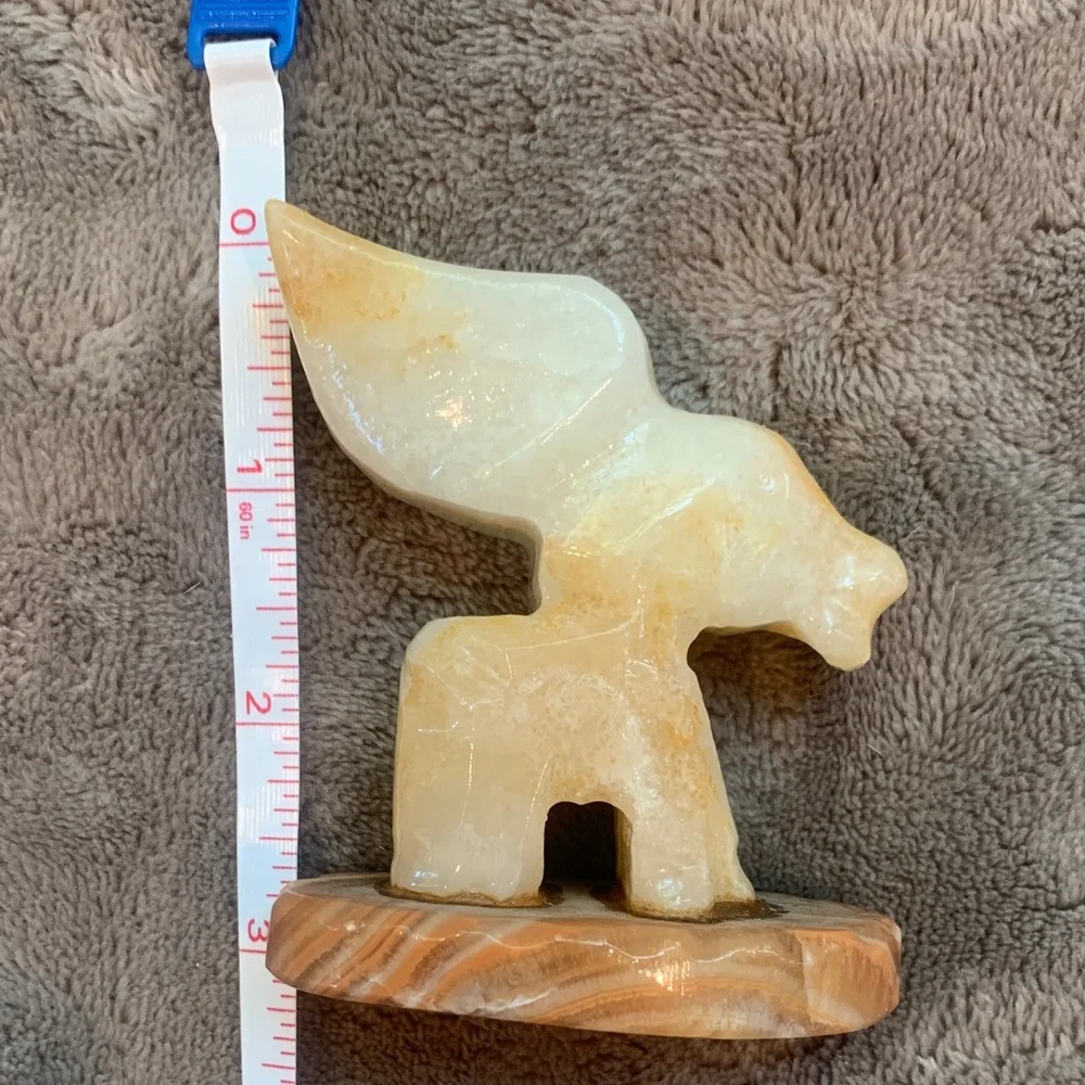 Vintage onyx/alabaster stone Donkey Pencil Holder for Desk